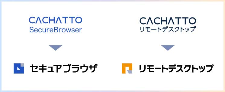 CACHATTO SecureBrowser、CACHATTOリモートデスクトップのロゴおよび表記を変更しました